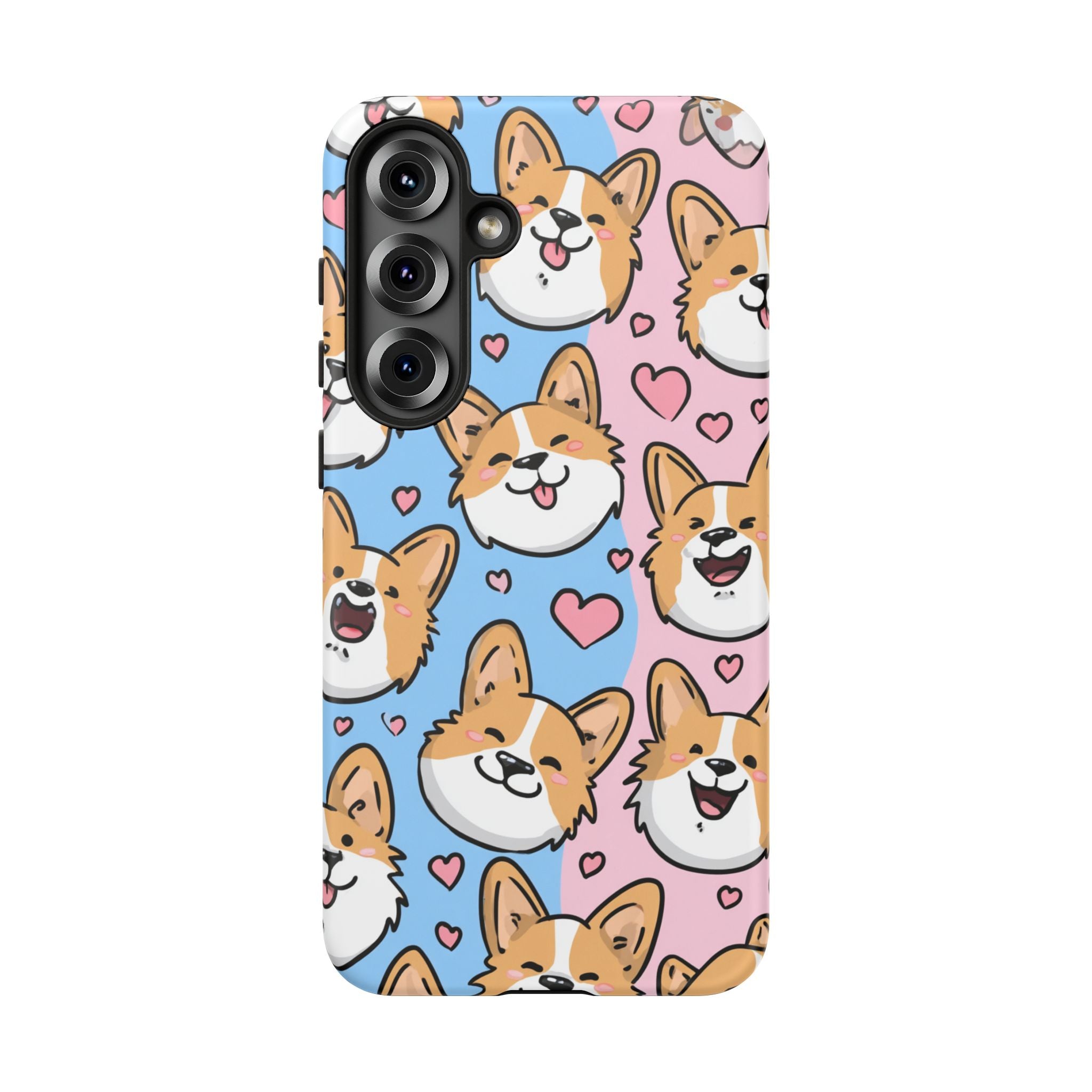Cute Corgi Phone Case – Fun & Playful Protection with Love Hearts