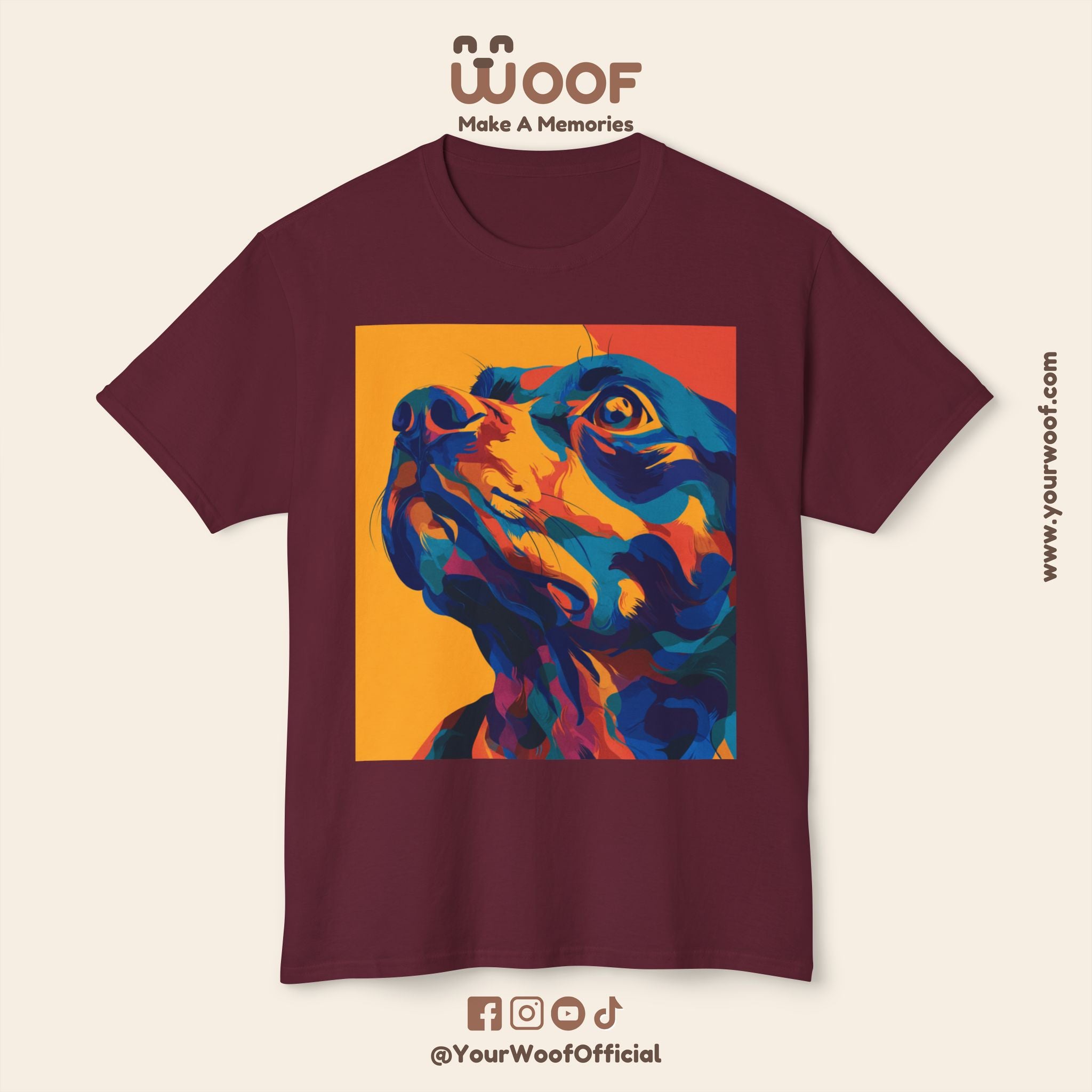 Colorful Dog Portrait T-Shirt | Pet Lover Gift, Animal Lover Apparel, Fun Dog Tee, Gift for Dog Moms, Unique Pet Merchandise