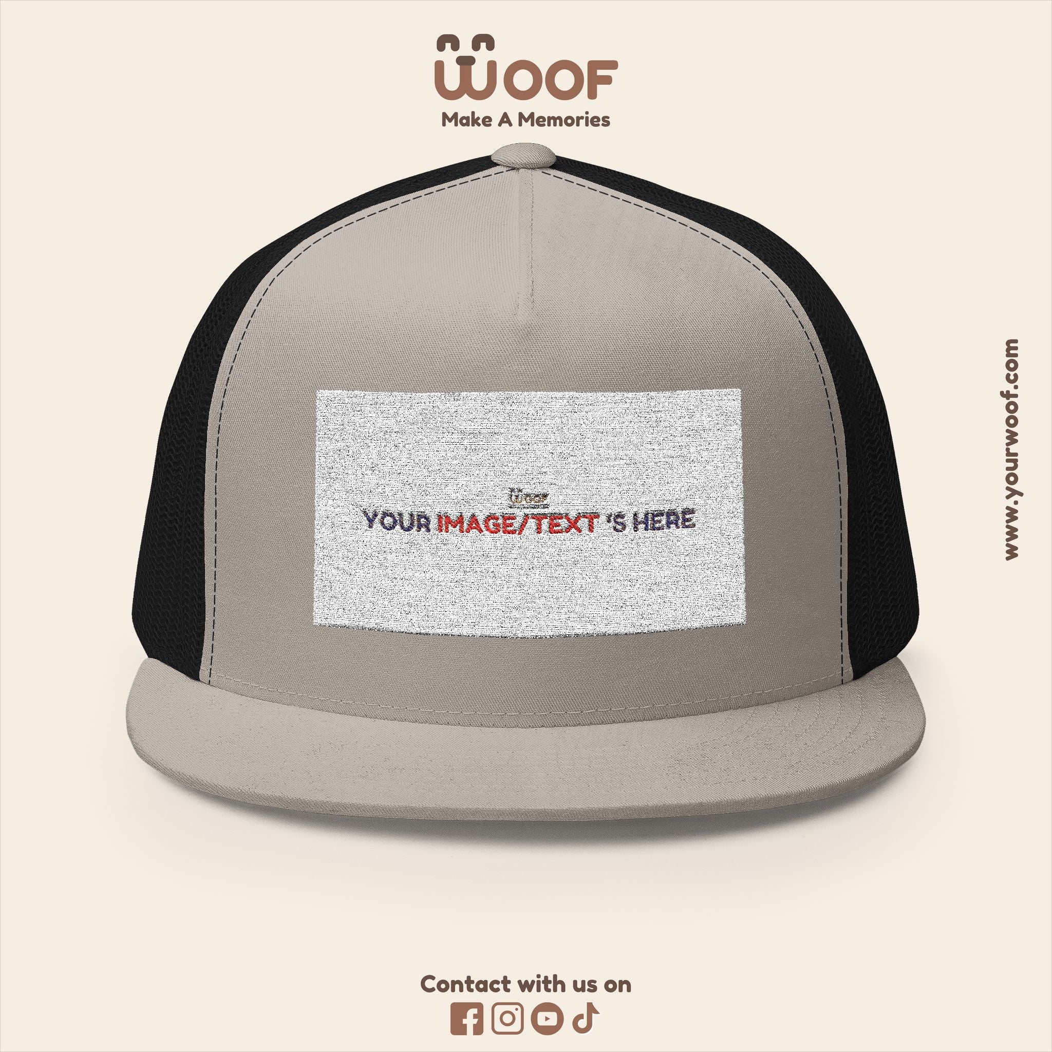 Stylish 5 Panel Trucker Cap – Custom Embroidered Hat, Perfect for Outdoor Adventures, Casual Wear, Summer Festivals, Gift Idea