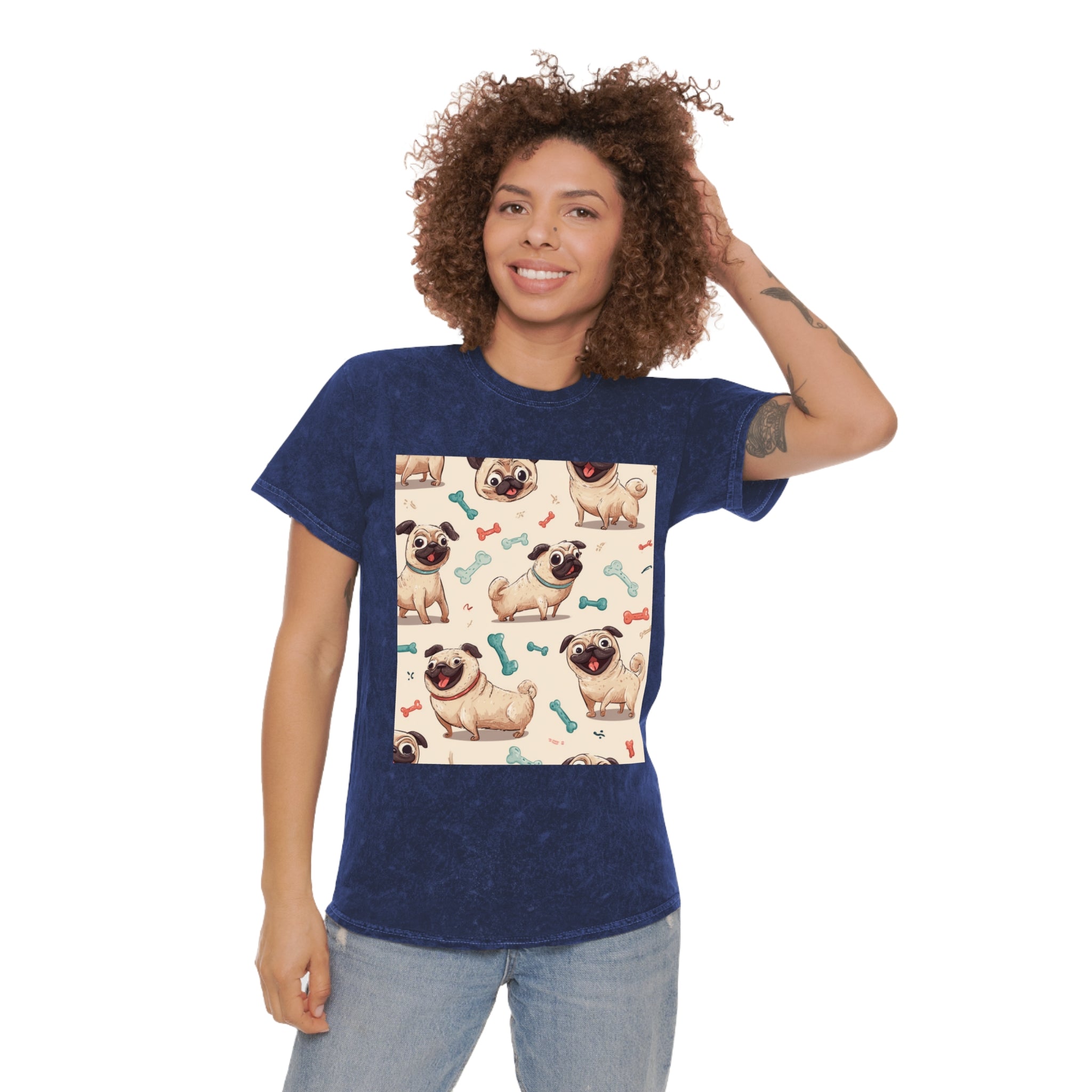 Cute Pug Graphic Tee for Dog Lovers, Casual Summer Shirt, Gift for Pet Owners, Unisex Vintage Style, Animal Print T-Shirt
