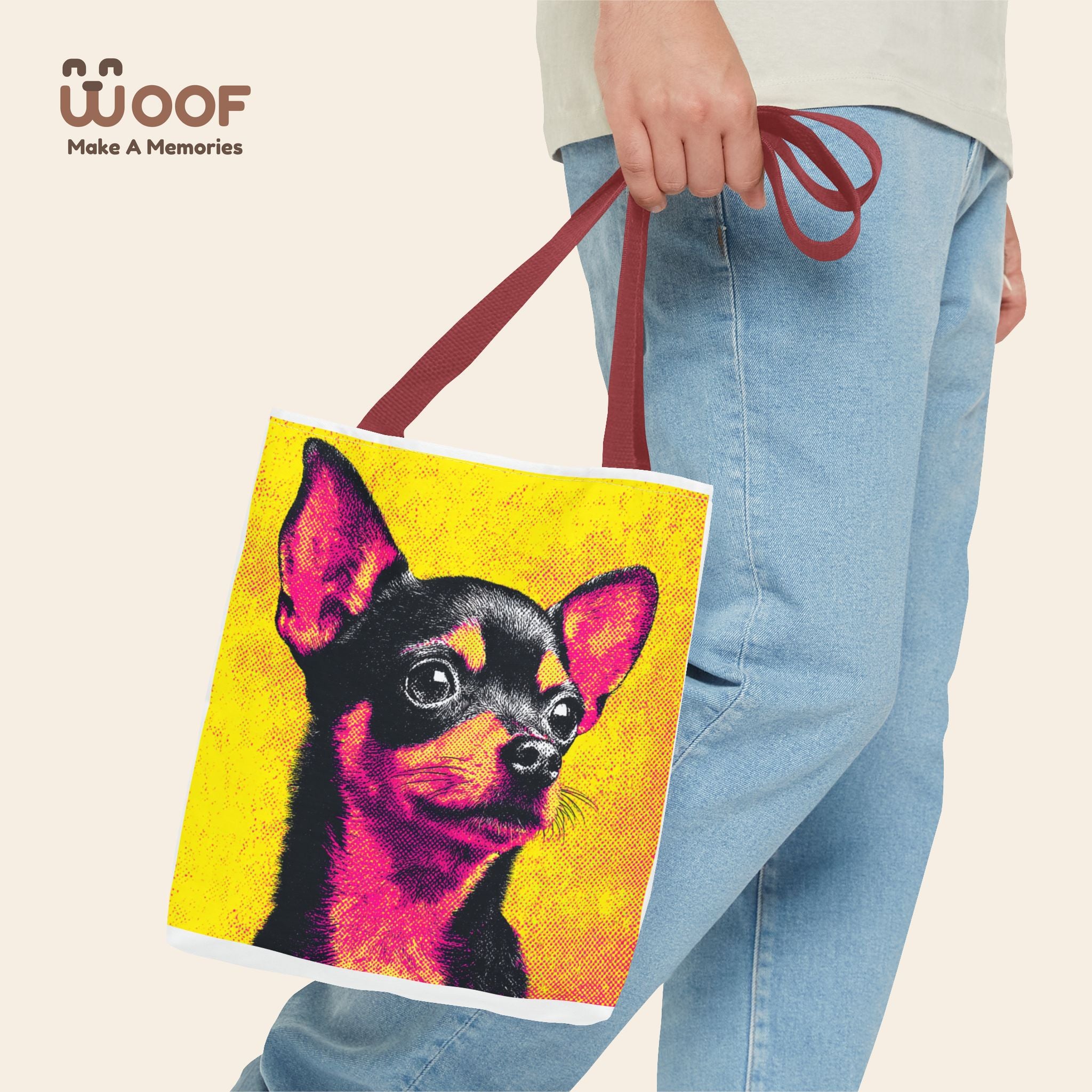 Vibrant Chihuahua Tote Bag - Colorful Pet Lover's Accessory