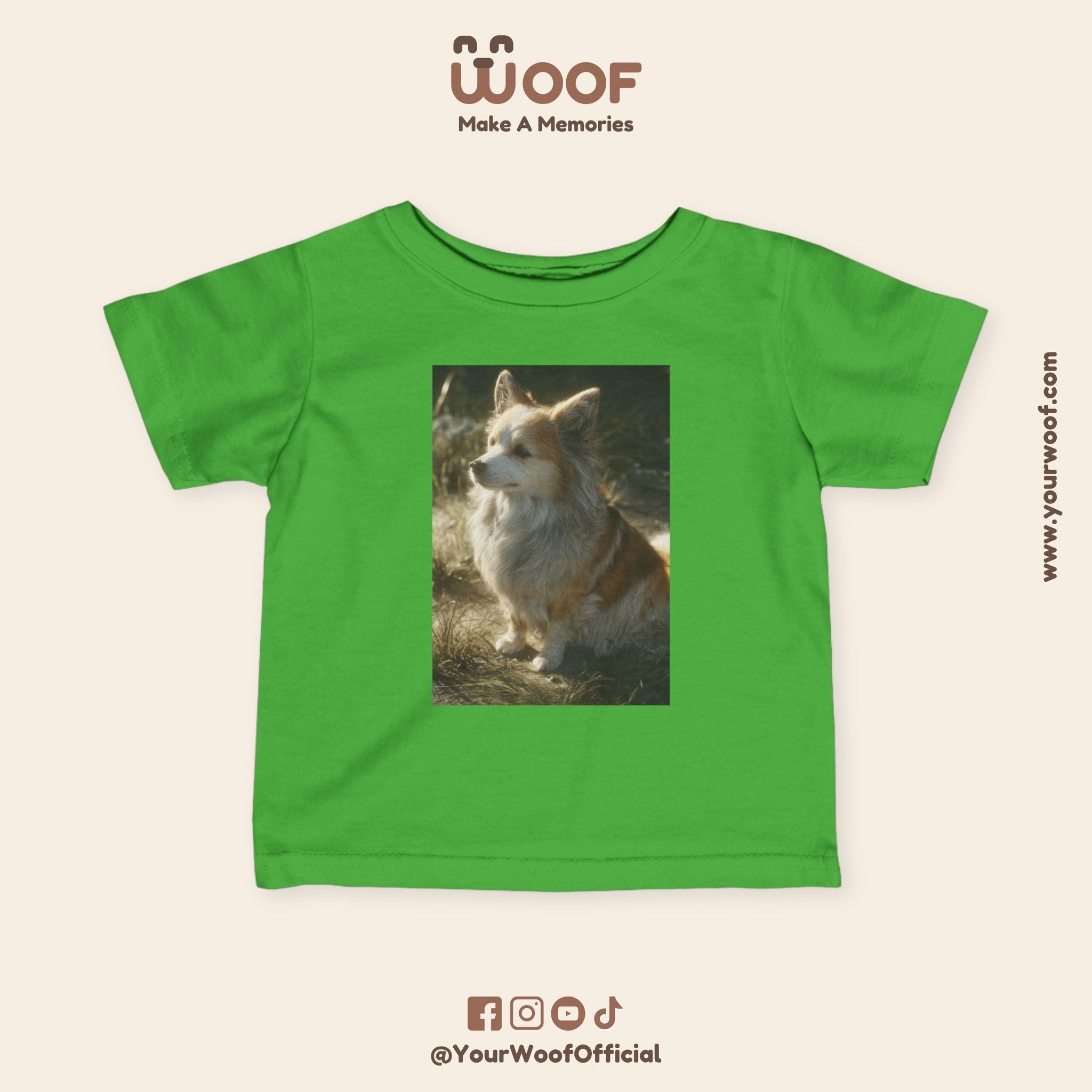 Cute Corgi Baby T-Shirt, Toddler Tee, Infant Jersey Shirt, Dog Lover Gift, Kids Apparel, Pet-Themed Clothing