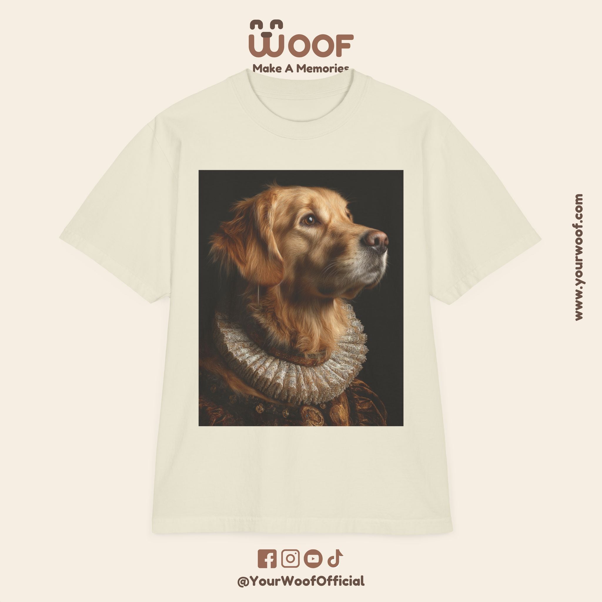 Golden Retriever Art T-Shirt - Pet Lover Gift, Dog Mom Tee, Animal Lover Apparel, Unique Dog Shirt, Unisex Casual Top