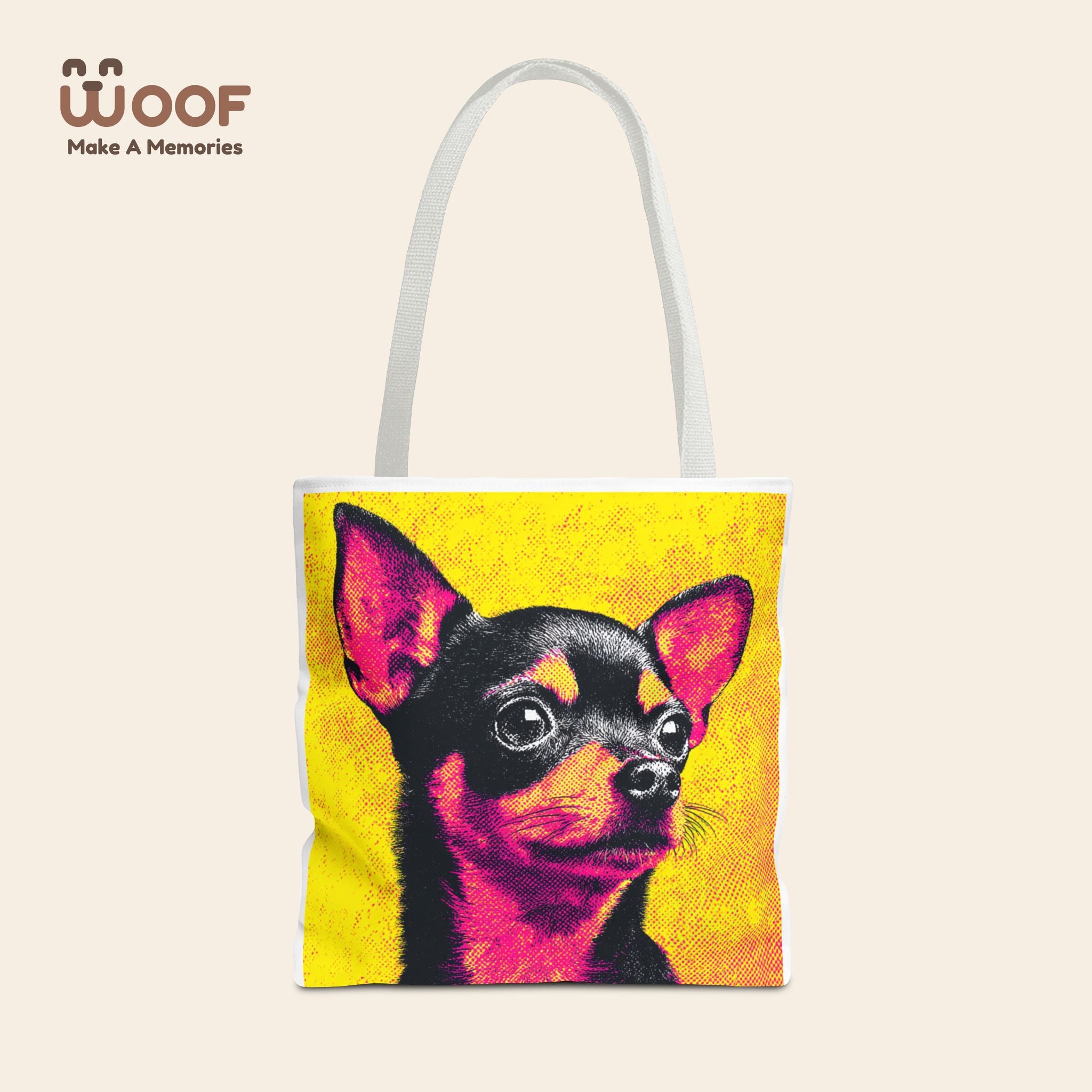 Vibrant Chihuahua Tote Bag - Colorful Pet Lover's Accessory