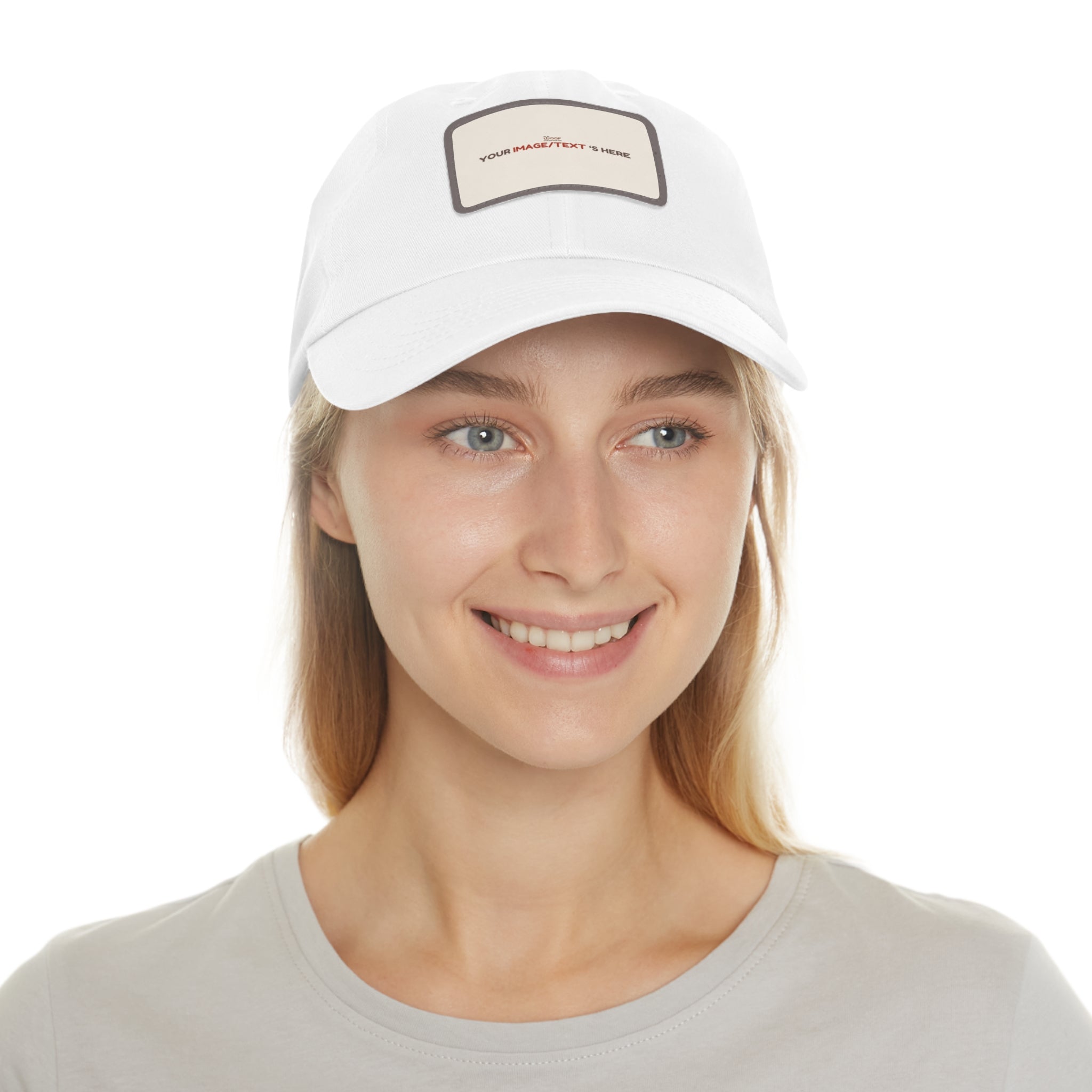 Custom Leather Patch Dad Hat, Personalized Cap, Gift for Dad, Casual Style, Outdoor Accessory, Unique Father's Day Gift