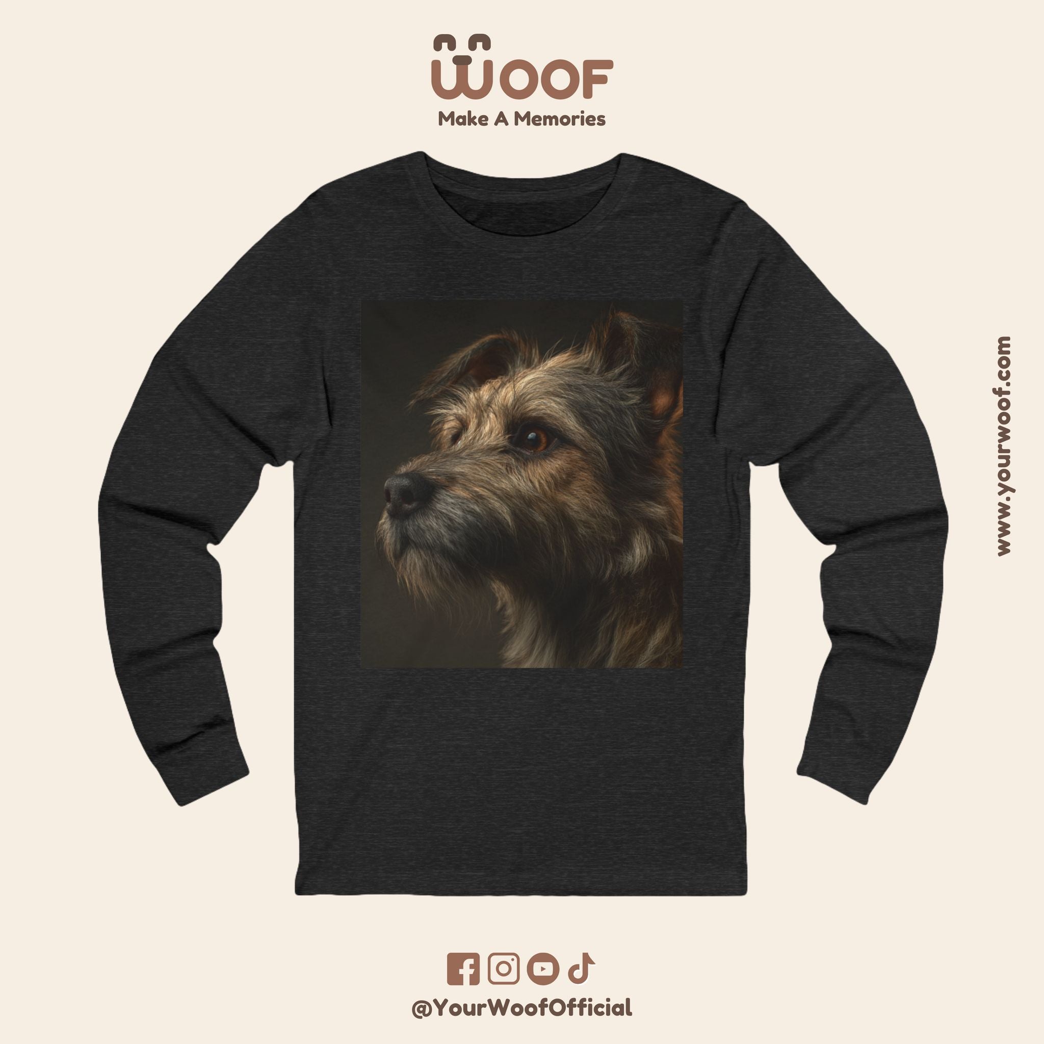 Dog Lover Long Sleeve Tee, Pet Apparel, Gift for Dog Owners, Animal Art Shirt, Casual Wear, Unique Dog Design