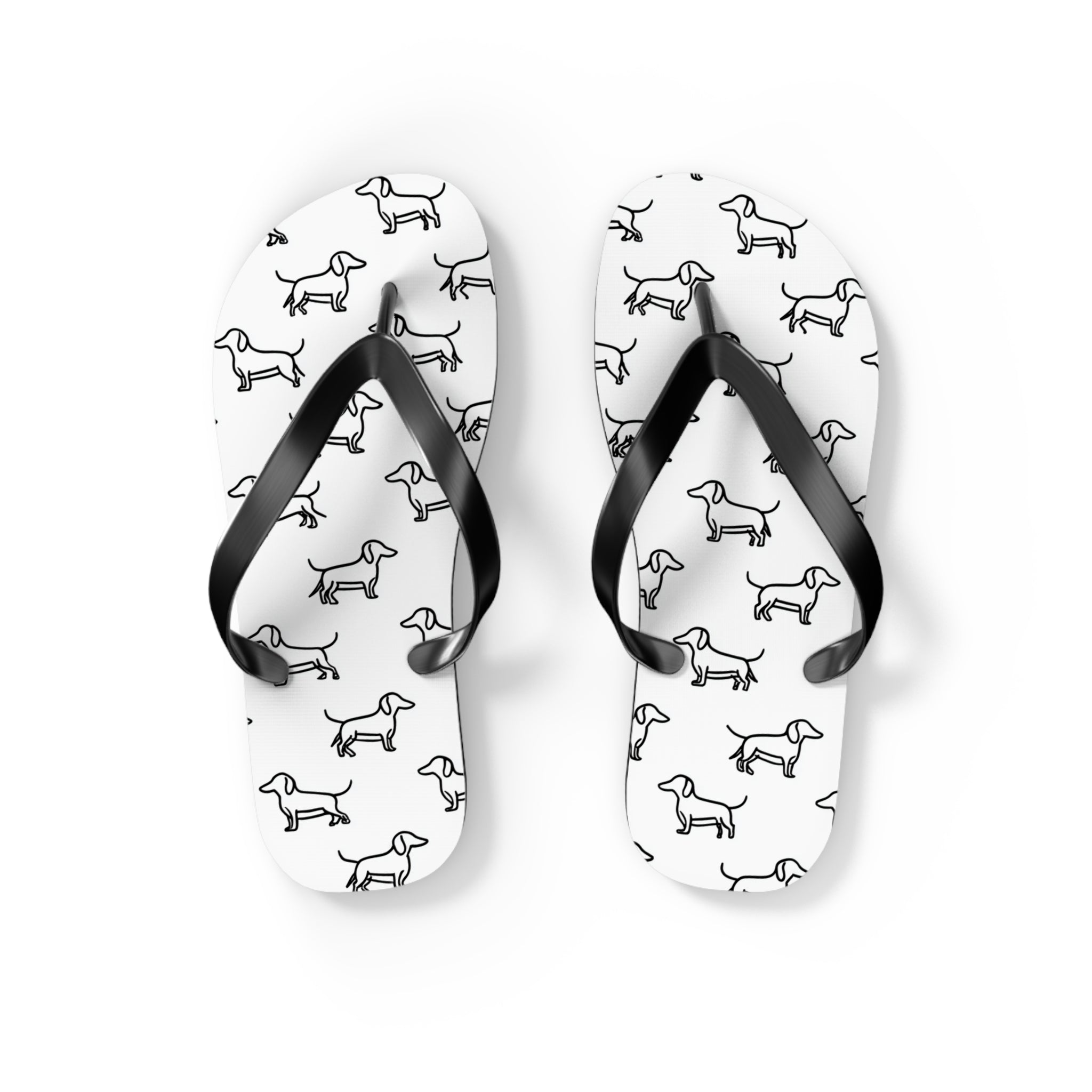 Dachshund Flip Flops, Cute Summer Sandals, Pet Lover Beachwear, Dog-Themed Footwear, Gift for Dog Owners, Casual Outdoor Slides