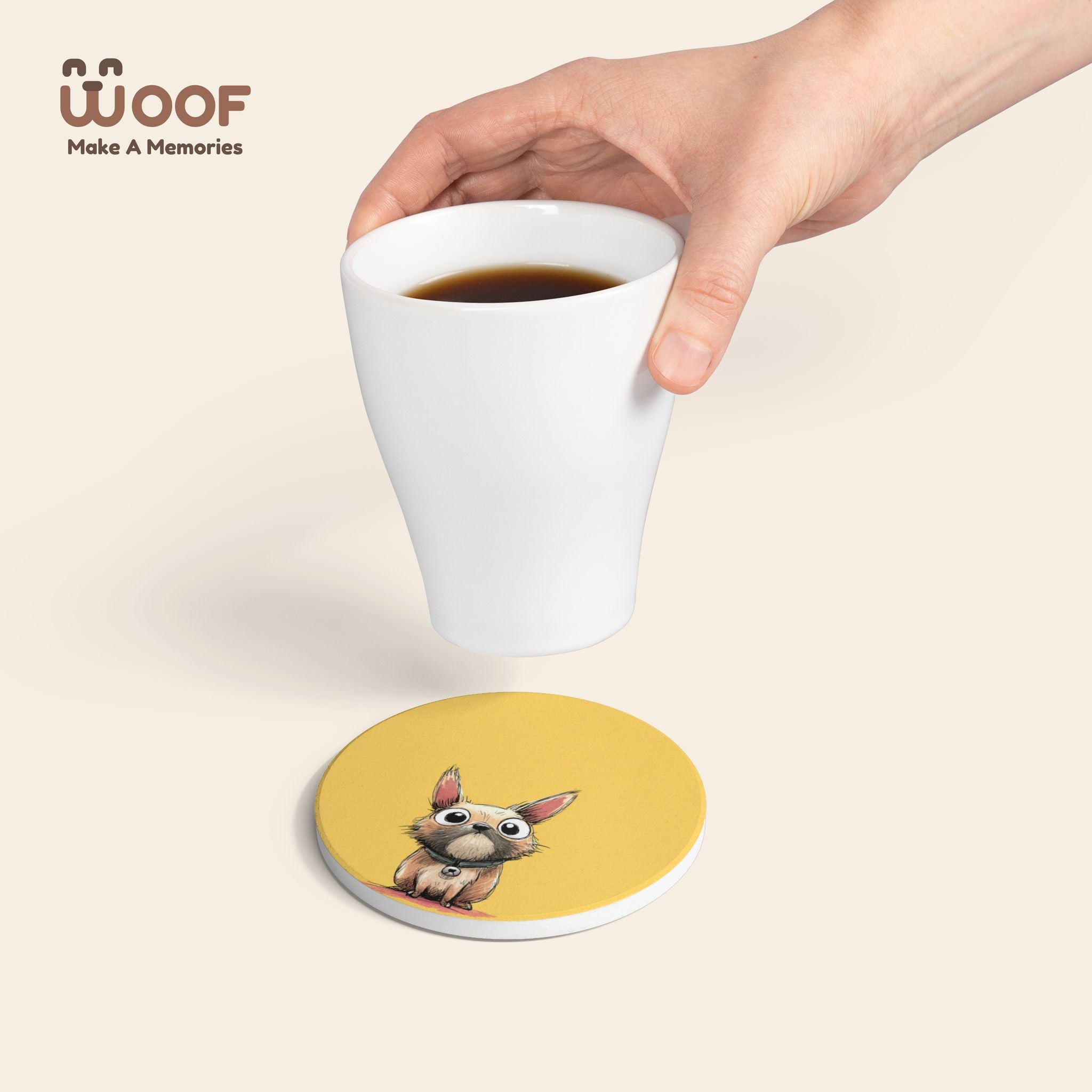 Cute French Bulldog Ceramic Coaster, Pet Lover Gift, Home Decor, Dog Lover Coaster, Cute Coasters for Coffee Table
