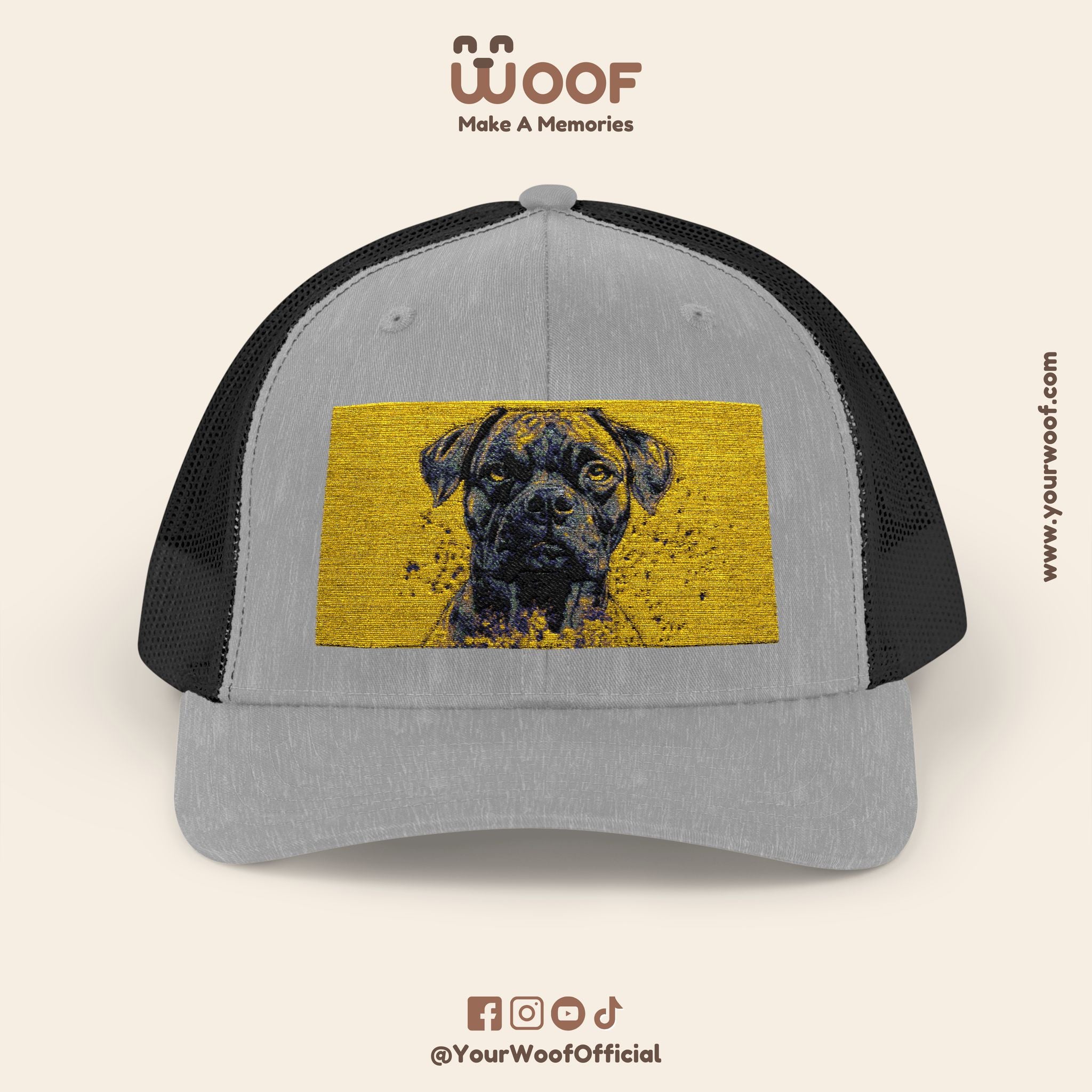 Personalized Dog Lover Snapback Cap, Adjustable Trucker Hat, Gift for Dog Owners, Pet Memory Cap, Fun Customizable Hat