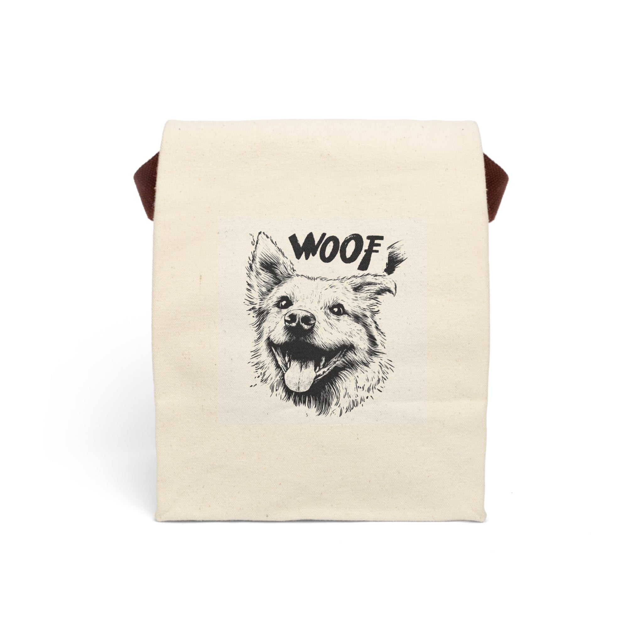 Dog-Themed Canvas Lunch Bag, Pet Lover Gift, Funny Lunch Tote, Woof Lunch Bag, Eco-Friendly Food Carrier