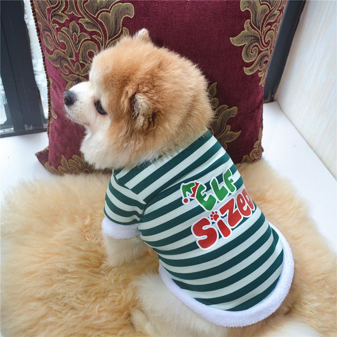 Festive Furry Border Christmas Dog Dress 4