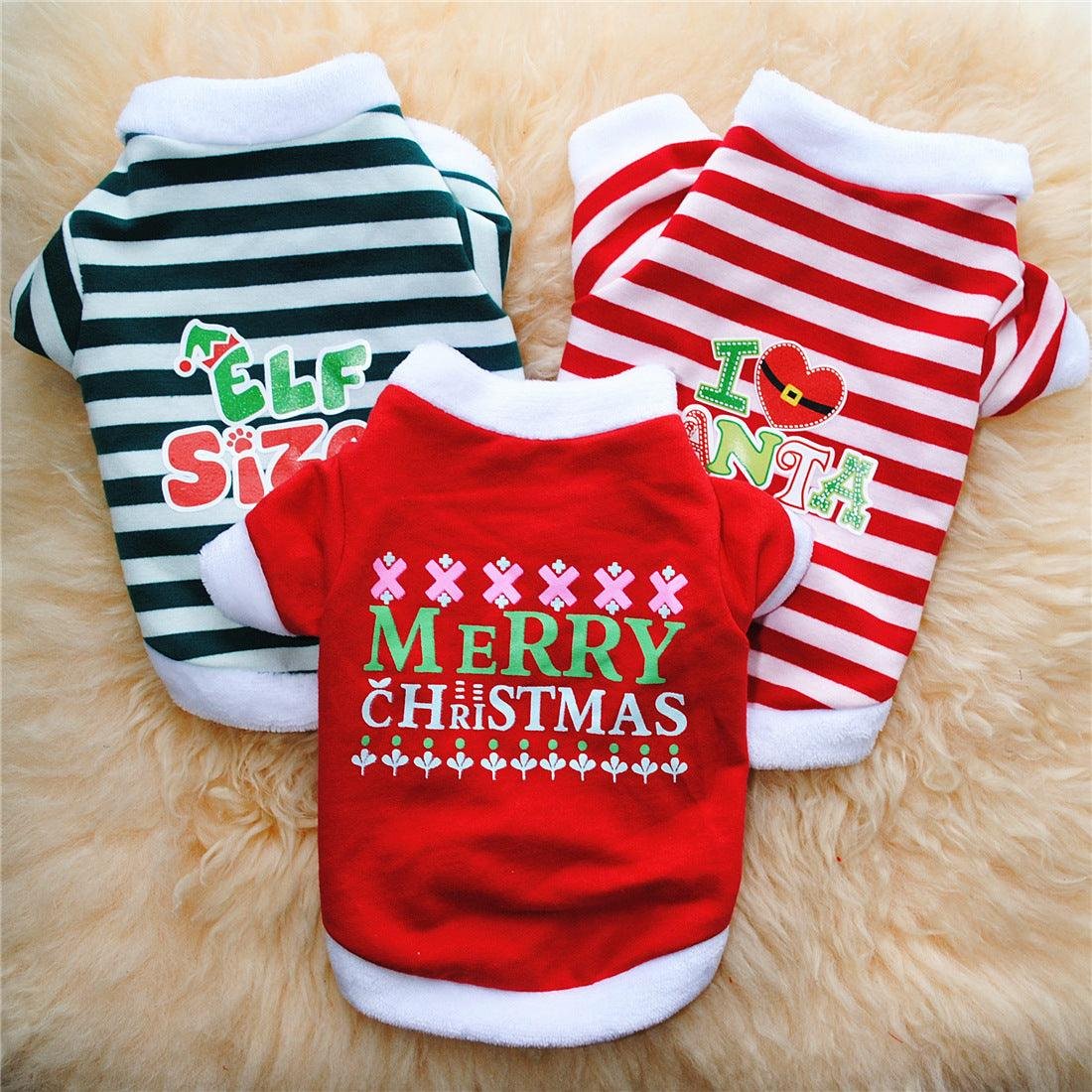 Festive Furry Border Christmas Dog Dress 1
