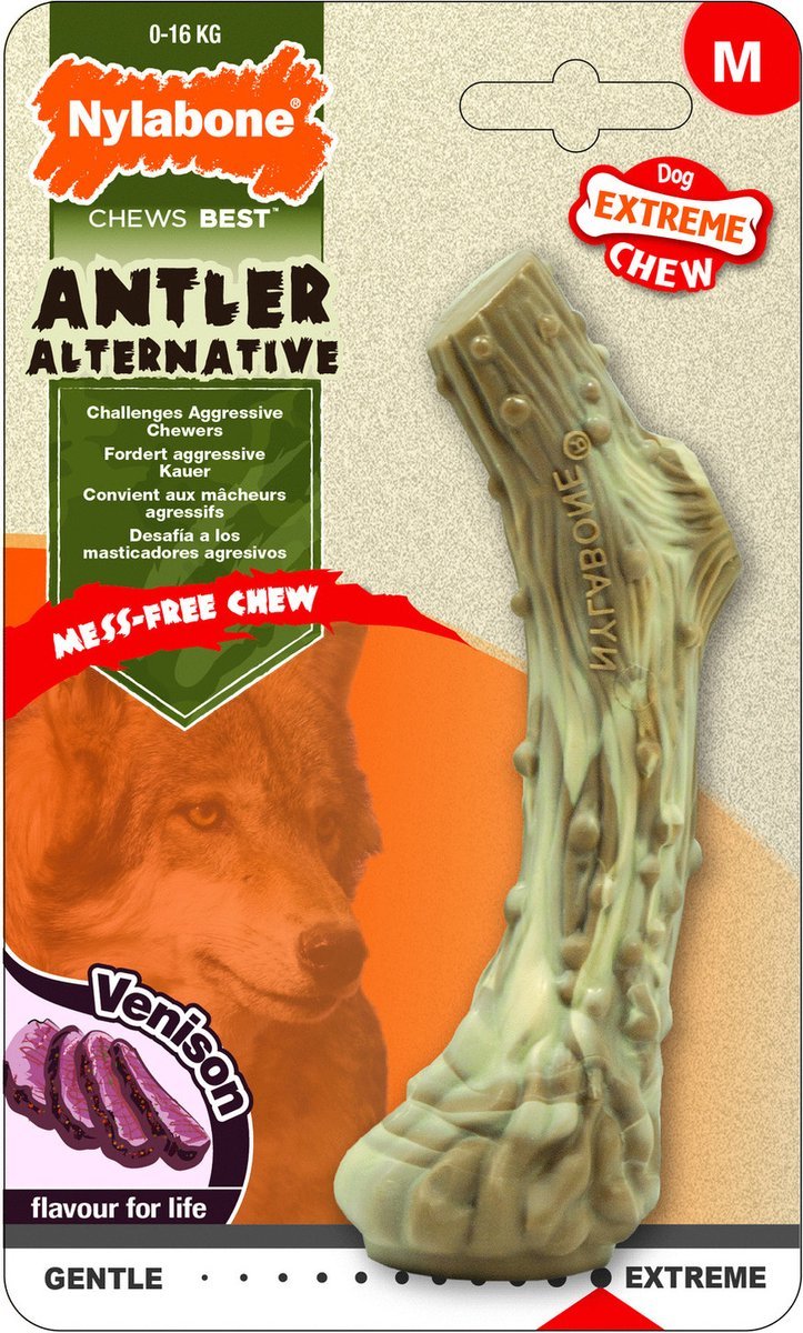 Nylabone Durable Chew Nylon Antler Medium - Nylabone Durable Chew