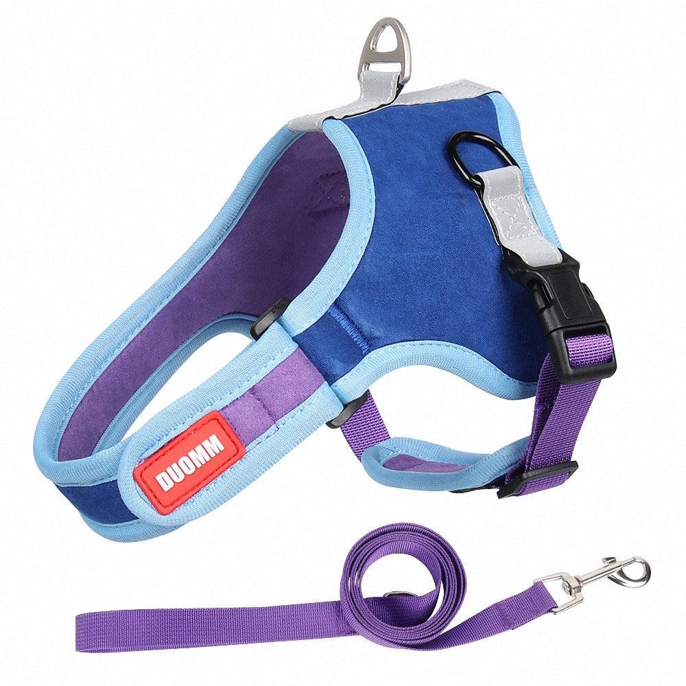 Luxury Suede Dog Harness Set: Stylish Leash And Adjustable Chest Strap For Pet Comfort - Image 15