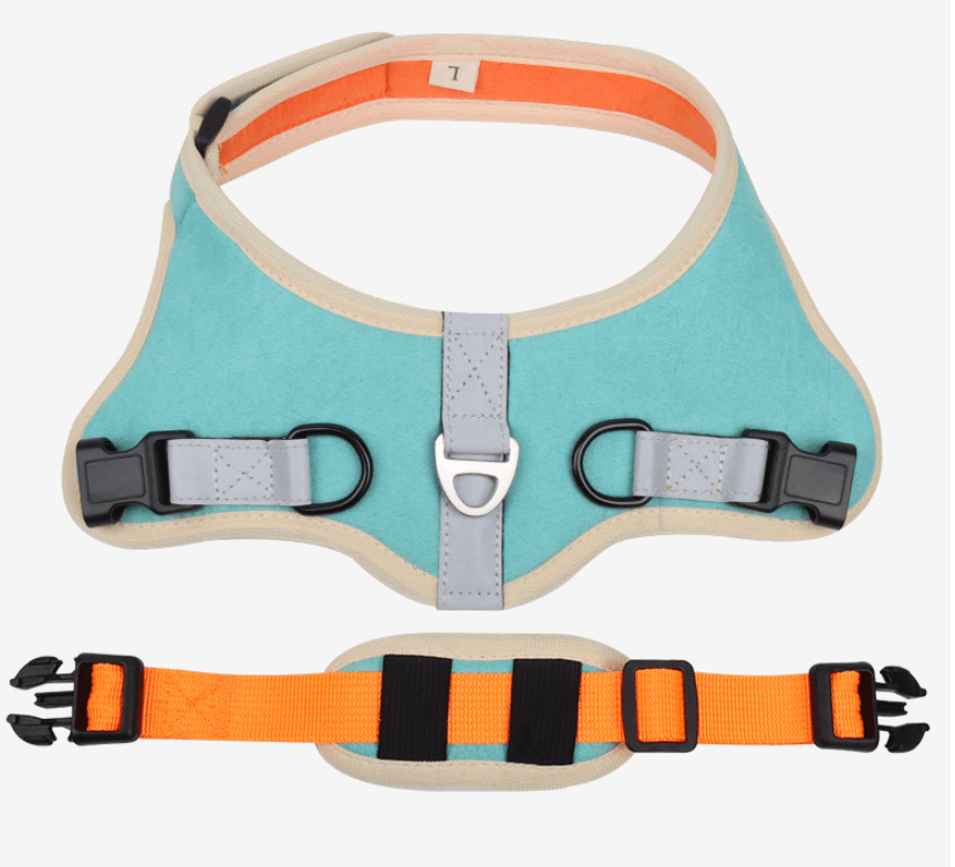 Luxury Suede Dog Harness Set: Stylish Leash And Adjustable Chest Strap For Pet Comfort - Image 3