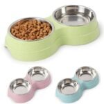 Stylish Stainless Steel Double Pet Feeder Premium