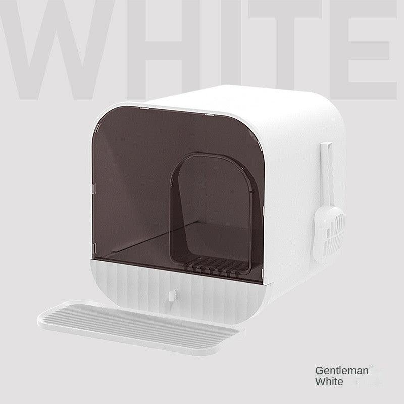 Enclosed And Splash-Proof Cat Litter Box With Drawer Design - Image 7