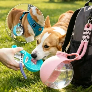 Signature Travel Hydration Vessel for Sophisticated Pets - Portable Dog Bottle