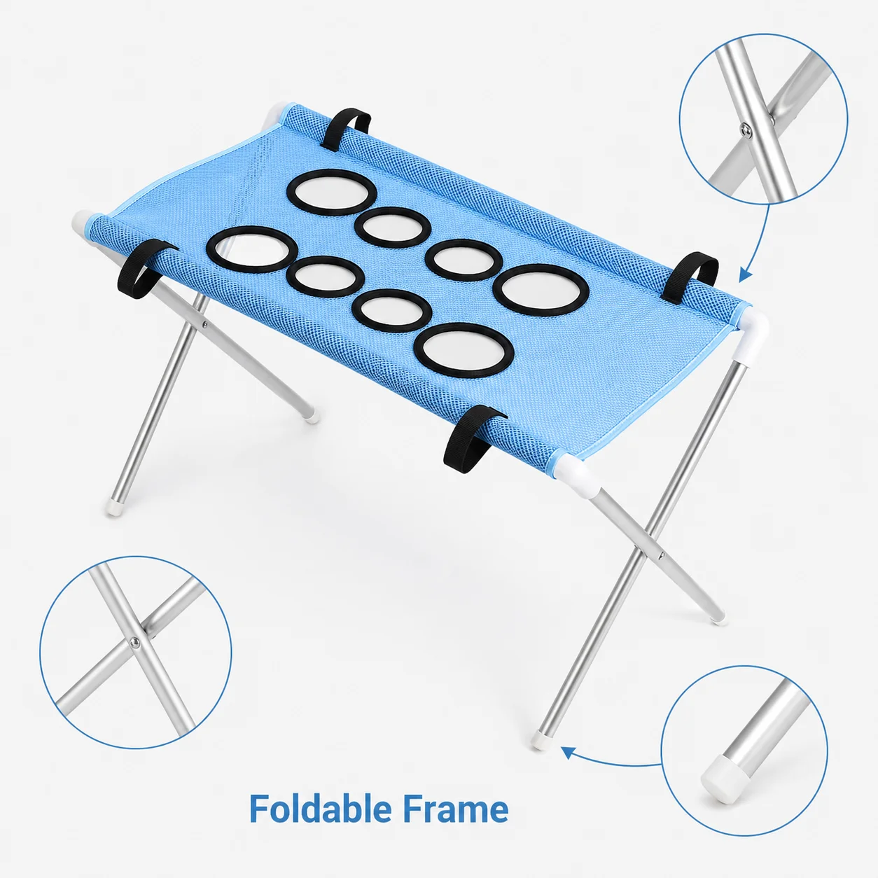 Pet Bathing Hammock Stand Foldable Dog Cat Grooming Drying Table Breathable Mesh Bath Helper for - photo 5