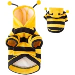 Soft Pet Bee Costume Hooded Breathable Winter Warm