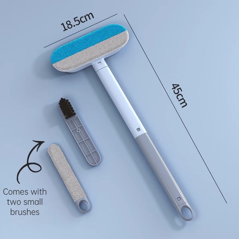 Long Handle Pet Hair Remover Brush Static Cat Hair Cleaner For Carpets - photo 2