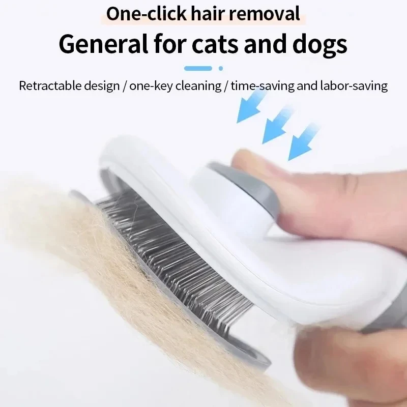 Pet Dog Brush Cat Comb Self Cleaning Pet Hair Remover Brush For - photo 2