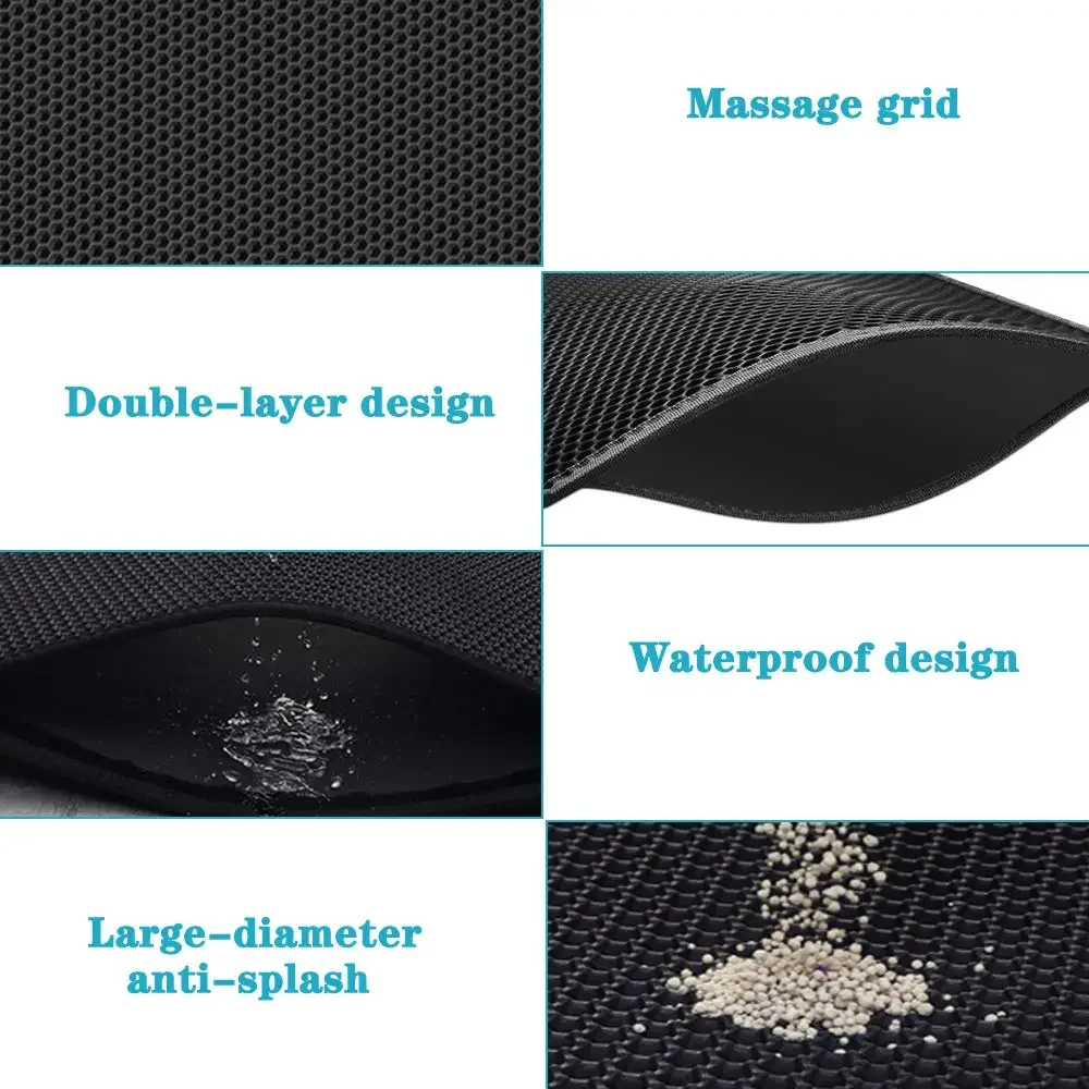 Cat Litter Mat With Gift Double Layer Waterproof Pet Litter Box Mat - photo 5