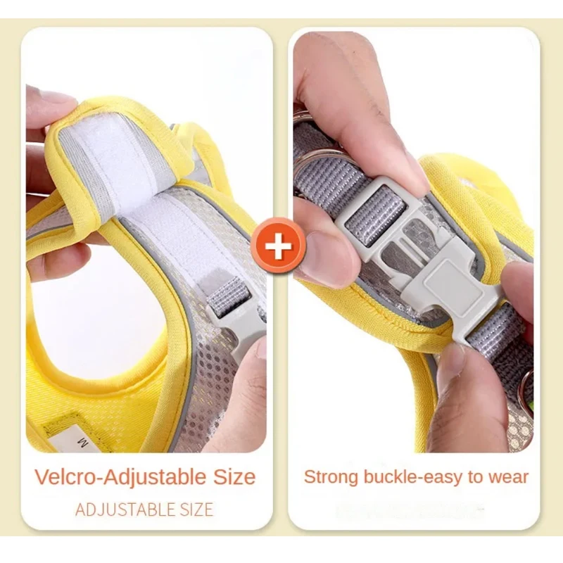 Cat Dog Harness Vest Chest Rope Set Reflective Breathable Adjustable Pet Harness - photo 5