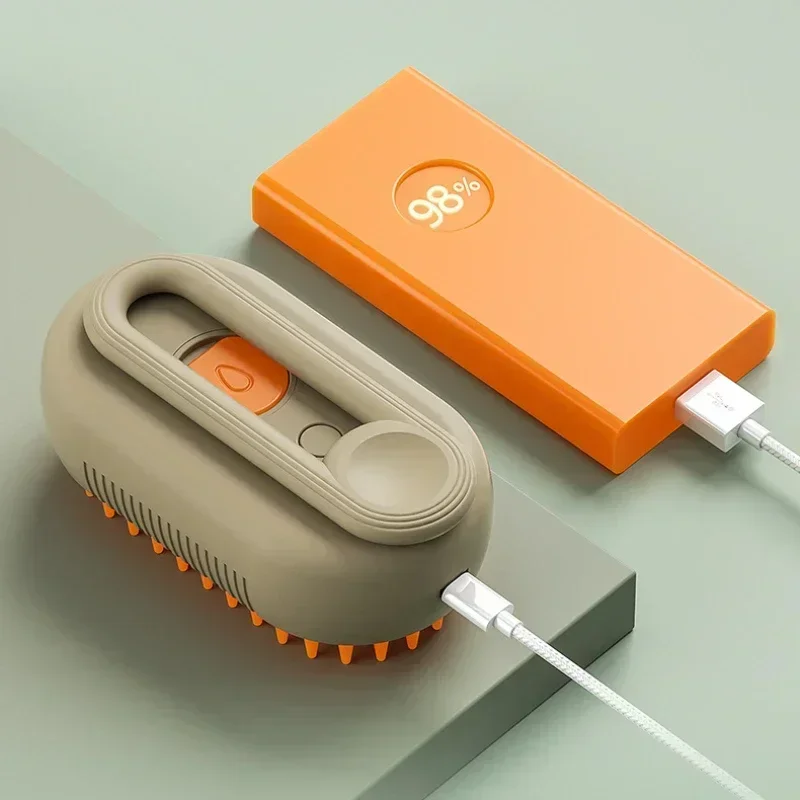 1~2pcs Steam Pet Brush 3 In 1 3