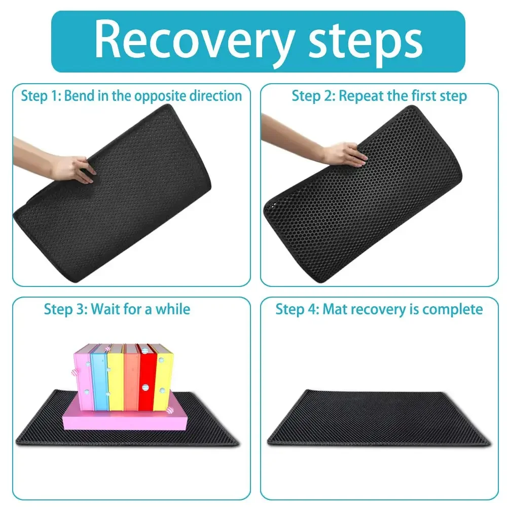 Cat Litter Mat With Gift Double Layer Waterproof Pet Litter Box Mat - photo 6
