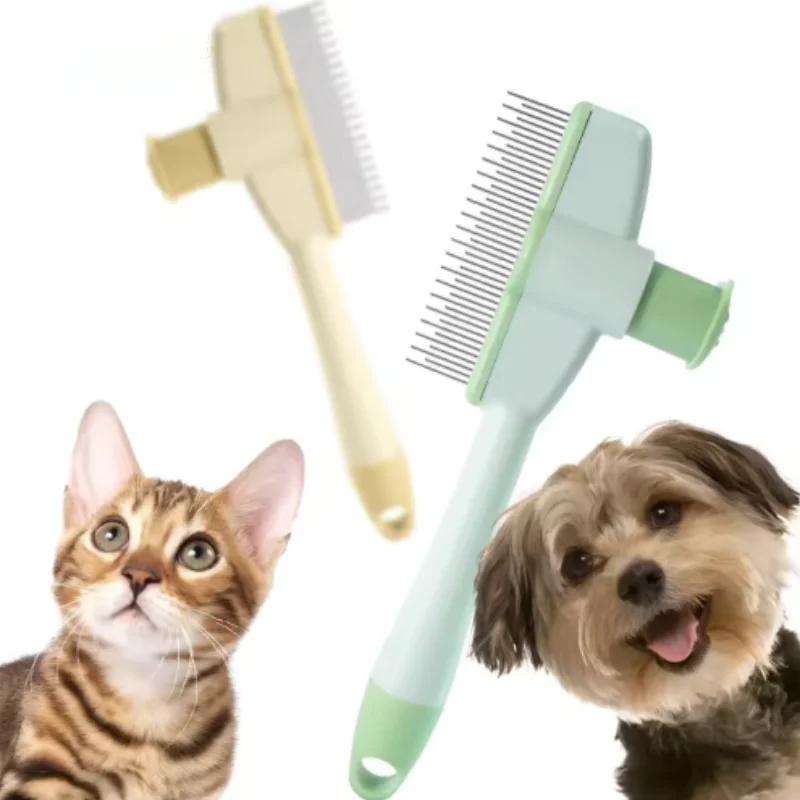 Self-Cleaning One-Button Dog Comb Pet Hair Remover Cat Brush Massage Grooming Combs for Dogs And Pets - Image 2