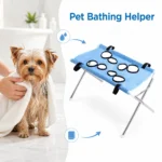 Pet Bathing Hammock Stand Foldable Dog Cat Grooming Drying Table Breathable Mesh Bath Helper for