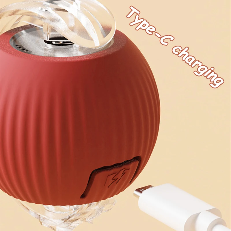 New Cat Interactive Ball Toy Automatic Rolling Ball Faux Tail Rechargeable Smart Pet Electric Toy - photo 5