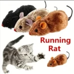 1pc Funny Lifelike Plush Mouse Running Rat Toy