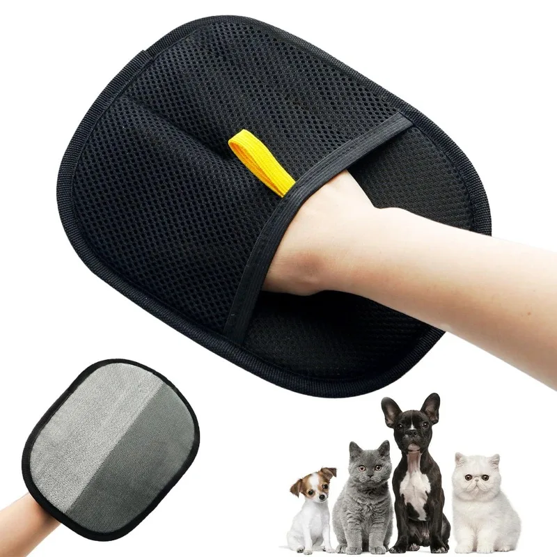 Pet Grooming Gloves Pet Hair Remover Brush Kitten Cleaning Glove Removing Dog - photo 2