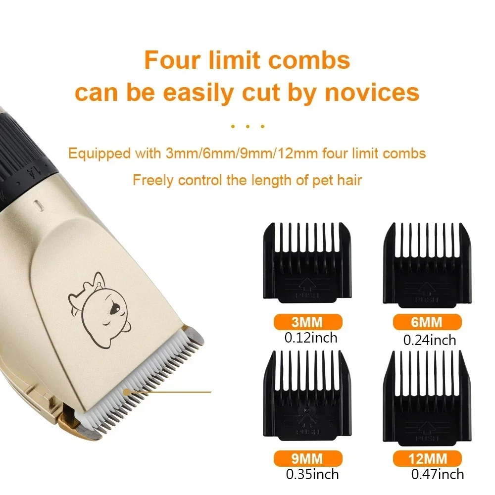 Dog Professional Hair Clipper Electrical Grooming Trimmer For Pets Usb Rechargeable Cat - photo 2